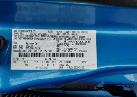 2012 Ford Focus Sel z USA, uszkodzony, nr VIN 1FAHP3M23CL172639